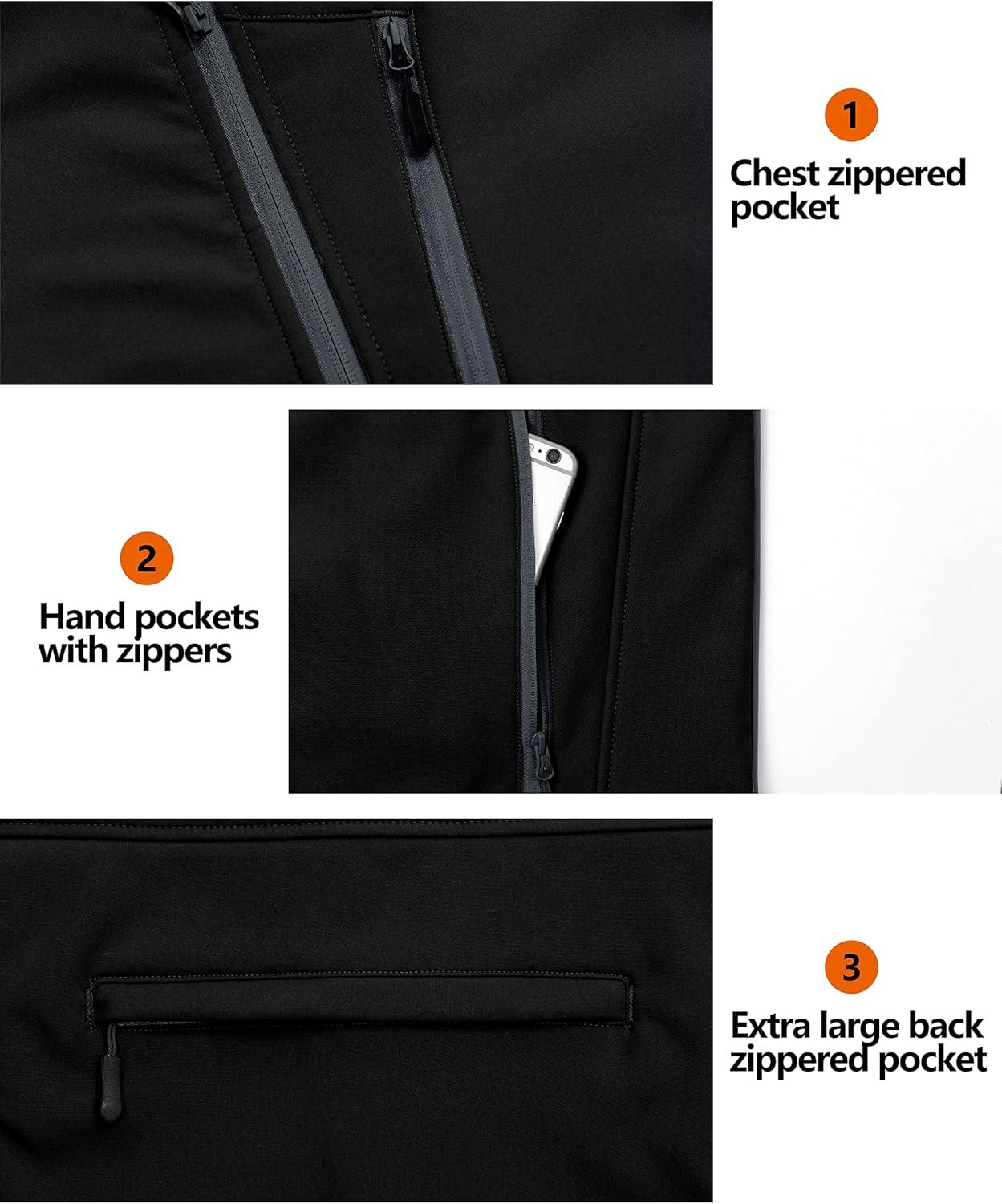 imageLittle Donkey Andy Womens Fleece Lined Softshell Vest Lightweight Windproof Sleeveless Jacket for Hiking Outdoor Travel GolfBlack