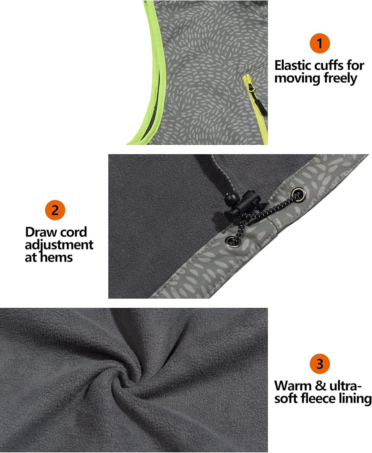 imageLittle Donkey Andy Womens Fleece Lined Softshell Vest Lightweight Windproof Sleeveless Jacket for Hiking Outdoor Travel GolfGreen Floral