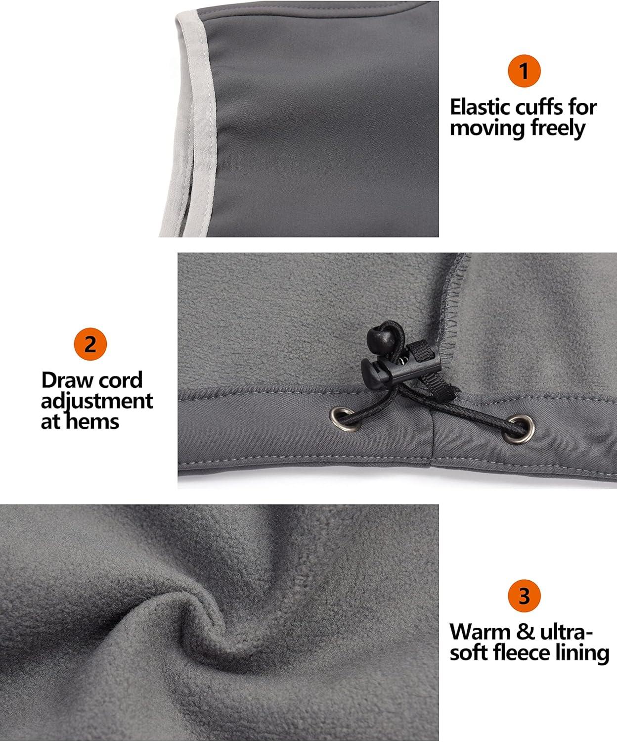 imageLittle Donkey Andy Womens Fleece Lined Softshell Vest Lightweight Windproof Sleeveless Jacket for Hiking Outdoor Travel GolfGrey