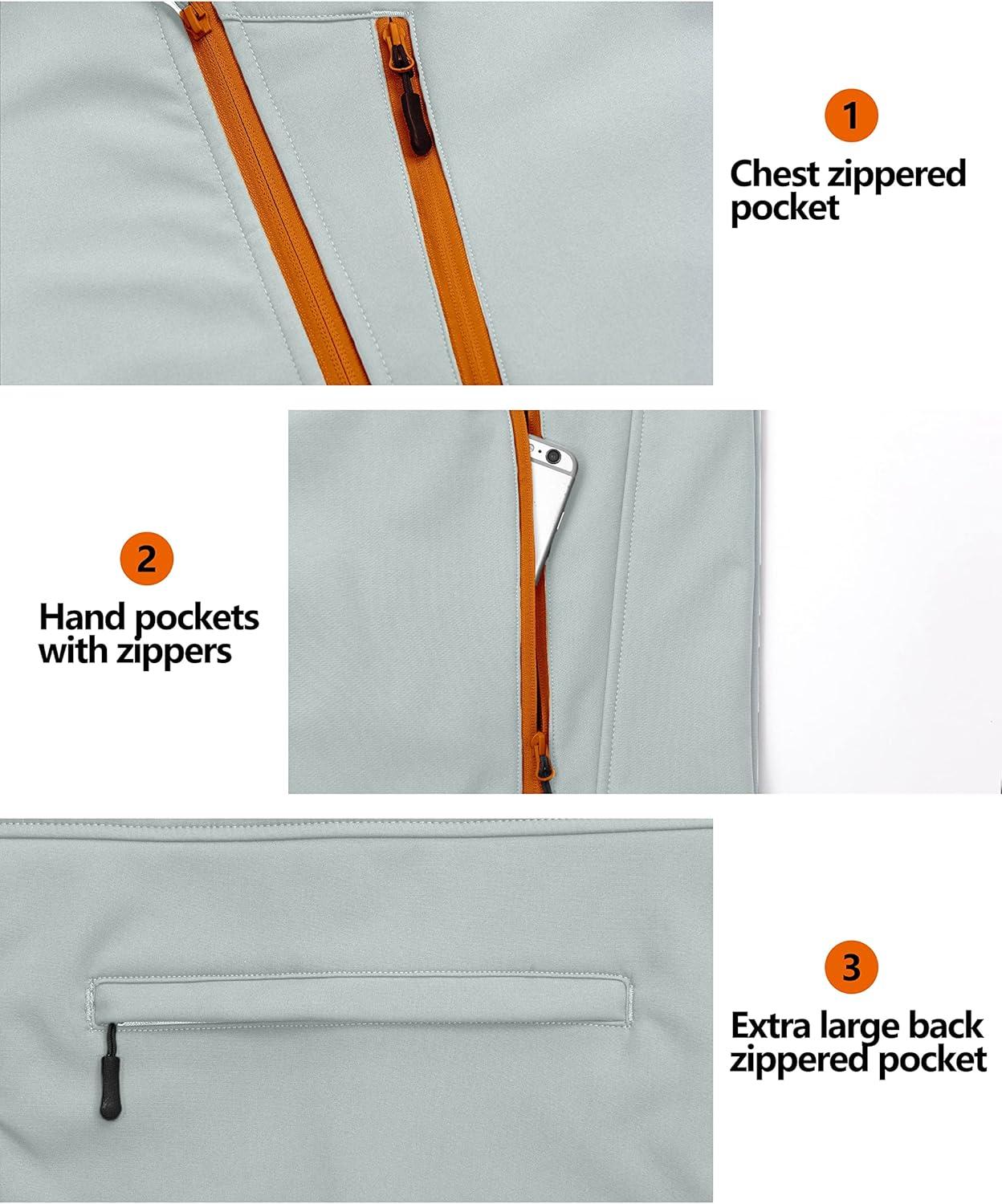 imageLittle Donkey Andy Womens Fleece Lined Softshell Vest Lightweight Windproof Sleeveless Jacket for Hiking Outdoor Travel GolfLight Grey