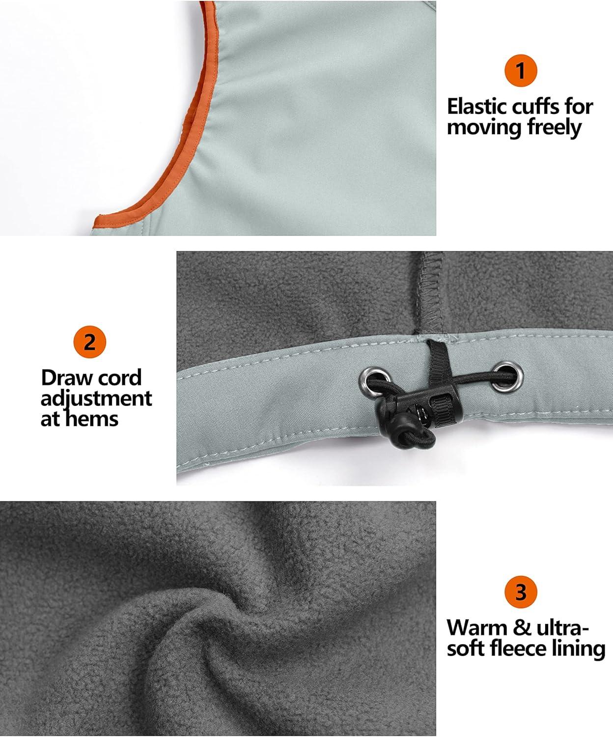 imageLittle Donkey Andy Womens Fleece Lined Softshell Vest Lightweight Windproof Sleeveless Jacket for Hiking Outdoor Travel GolfLight Grey