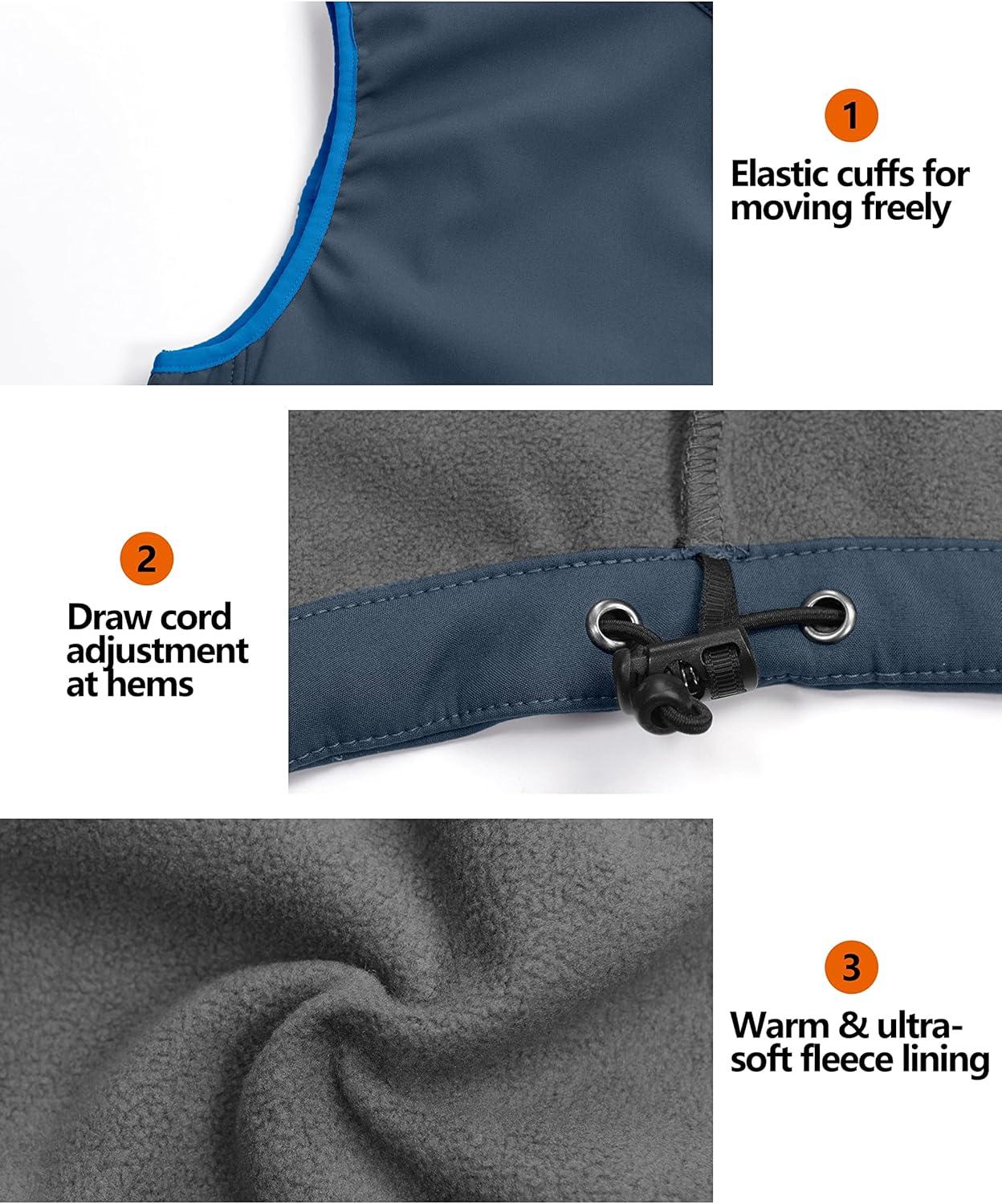 imageLittle Donkey Andy Womens Fleece Lined Softshell Vest Lightweight Windproof Sleeveless Jacket for Hiking Outdoor Travel GolfNavy Blue