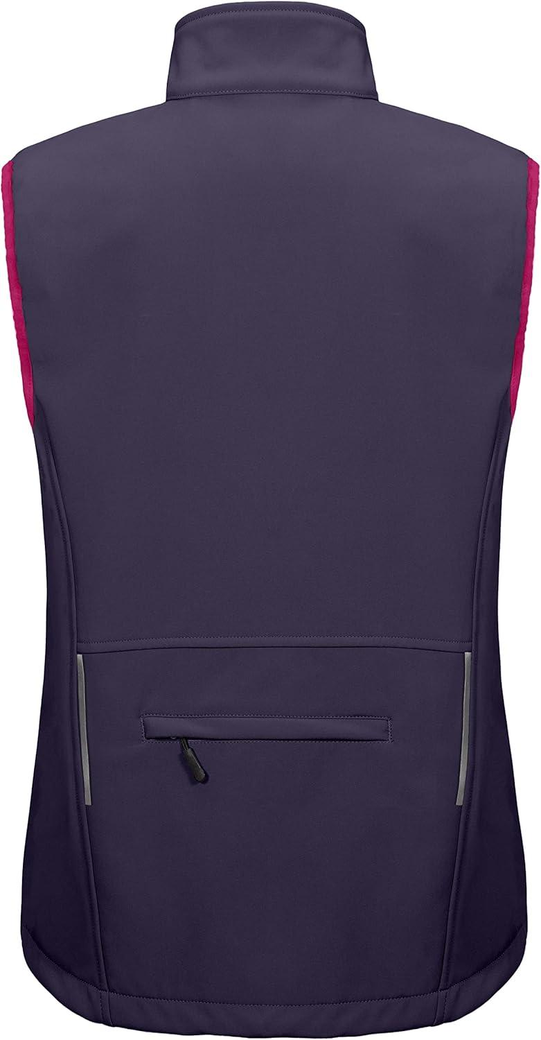imageLittle Donkey Andy Womens Fleece Lined Softshell Vest Lightweight Windproof Sleeveless Jacket for Hiking Outdoor Travel GolfPurple