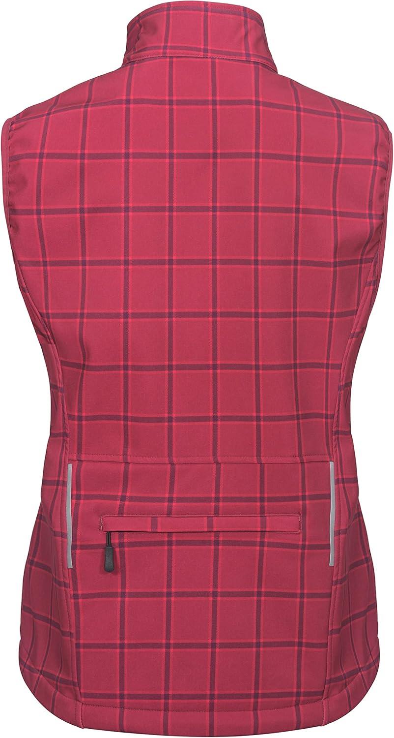 imageLittle Donkey Andy Womens Fleece Lined Softshell Vest Lightweight Windproof Sleeveless Jacket for Hiking Outdoor Travel GolfRed Plaid
