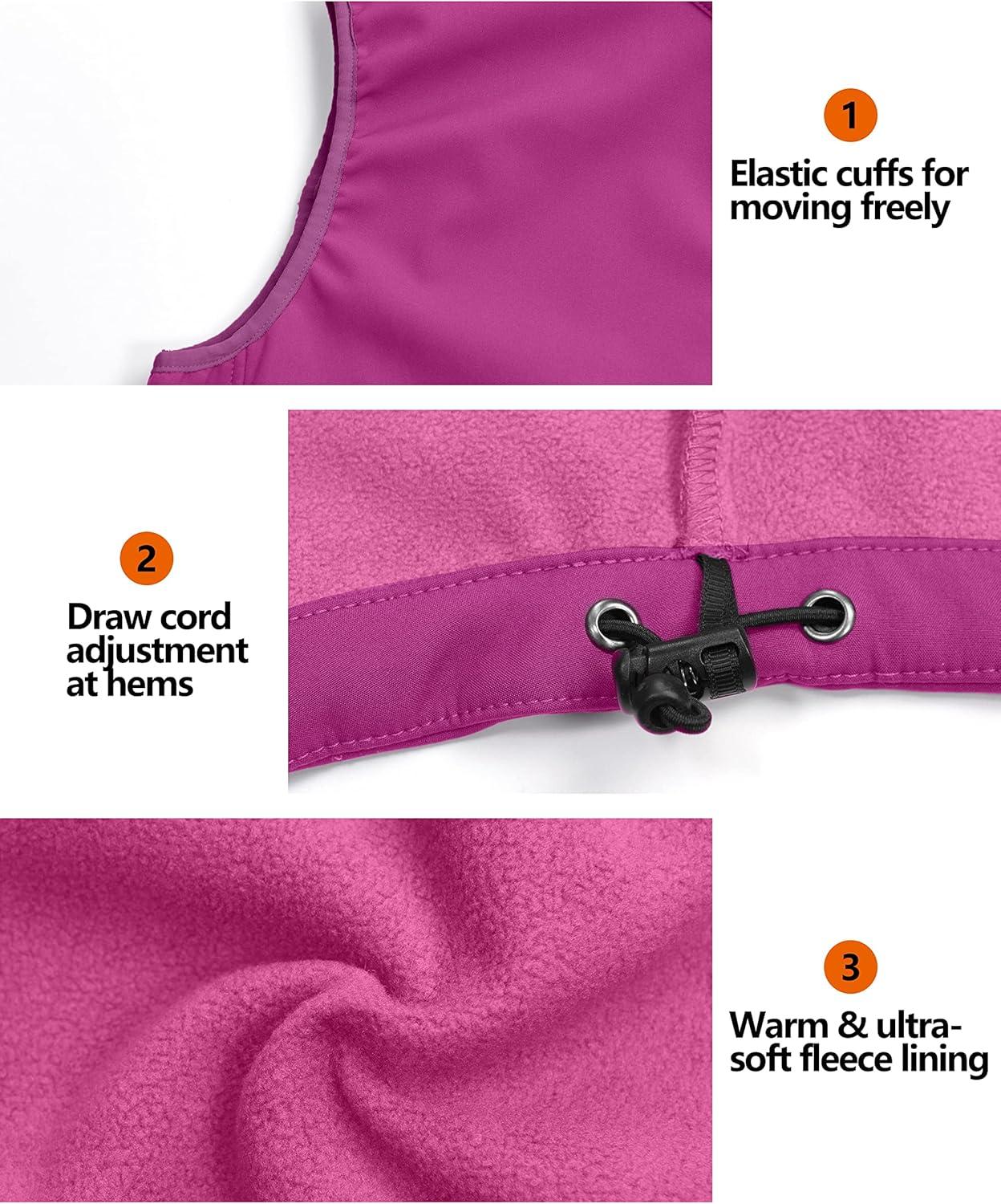 imageLittle Donkey Andy Womens Fleece Lined Softshell Vest Lightweight Windproof Sleeveless Jacket for Hiking Outdoor Travel GolfRose