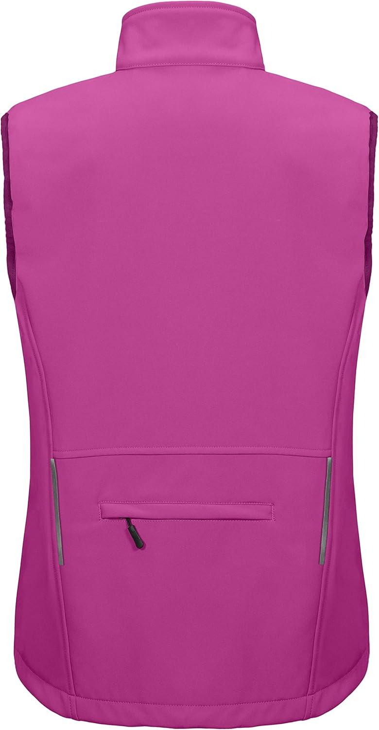 imageLittle Donkey Andy Womens Fleece Lined Softshell Vest Lightweight Windproof Sleeveless Jacket for Hiking Outdoor Travel GolfRose