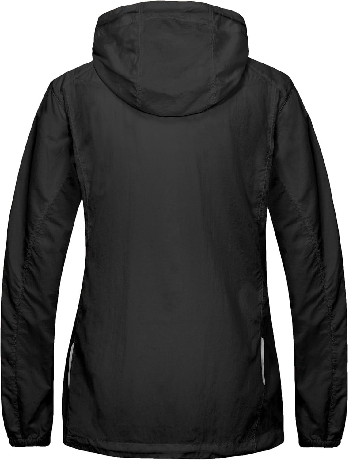 imageLittle Donkey Andy Womens Full Zip Sun Protection Hoodie Jacket Long Sleeve Shirt Running Hiking Golf Water Repellent UPF50