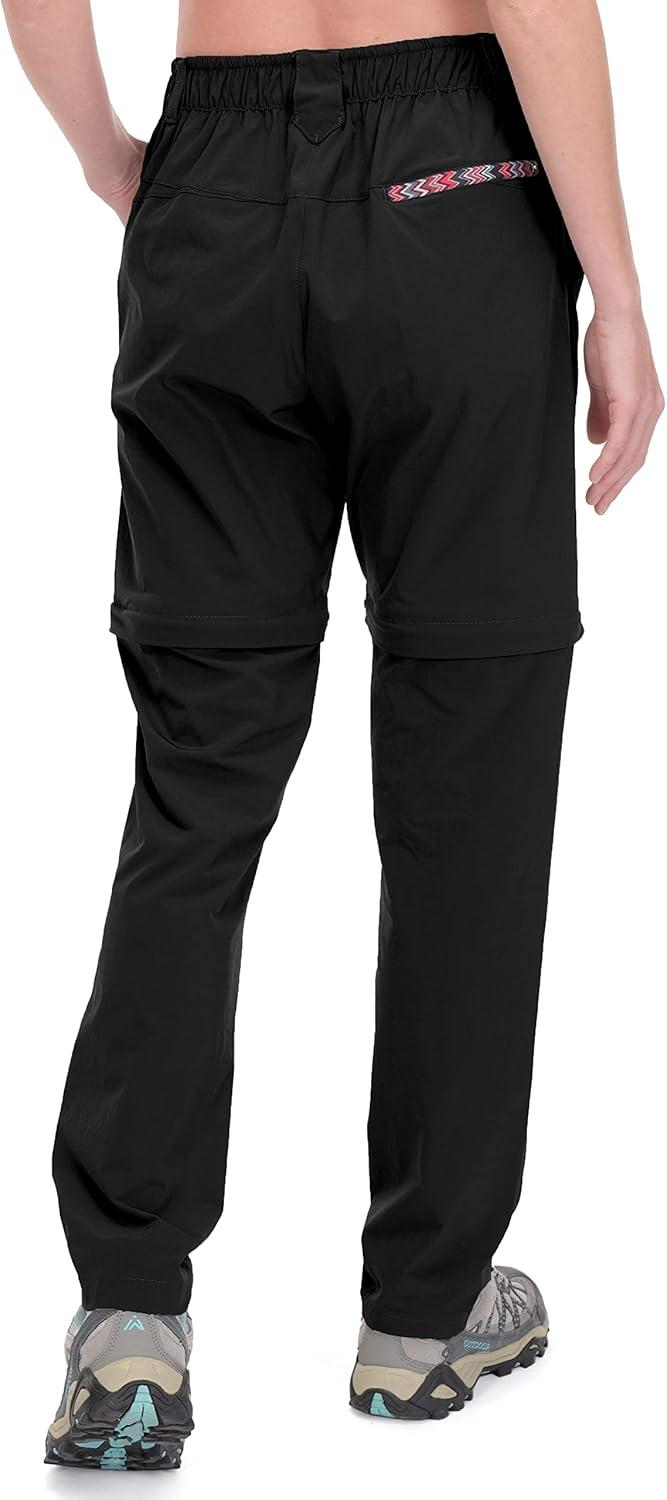 imageLittle Donkey Andy Womens Hiking Pants Lightweight Convertible ZipOff Pants Quick Dry UPF 50Pants Black