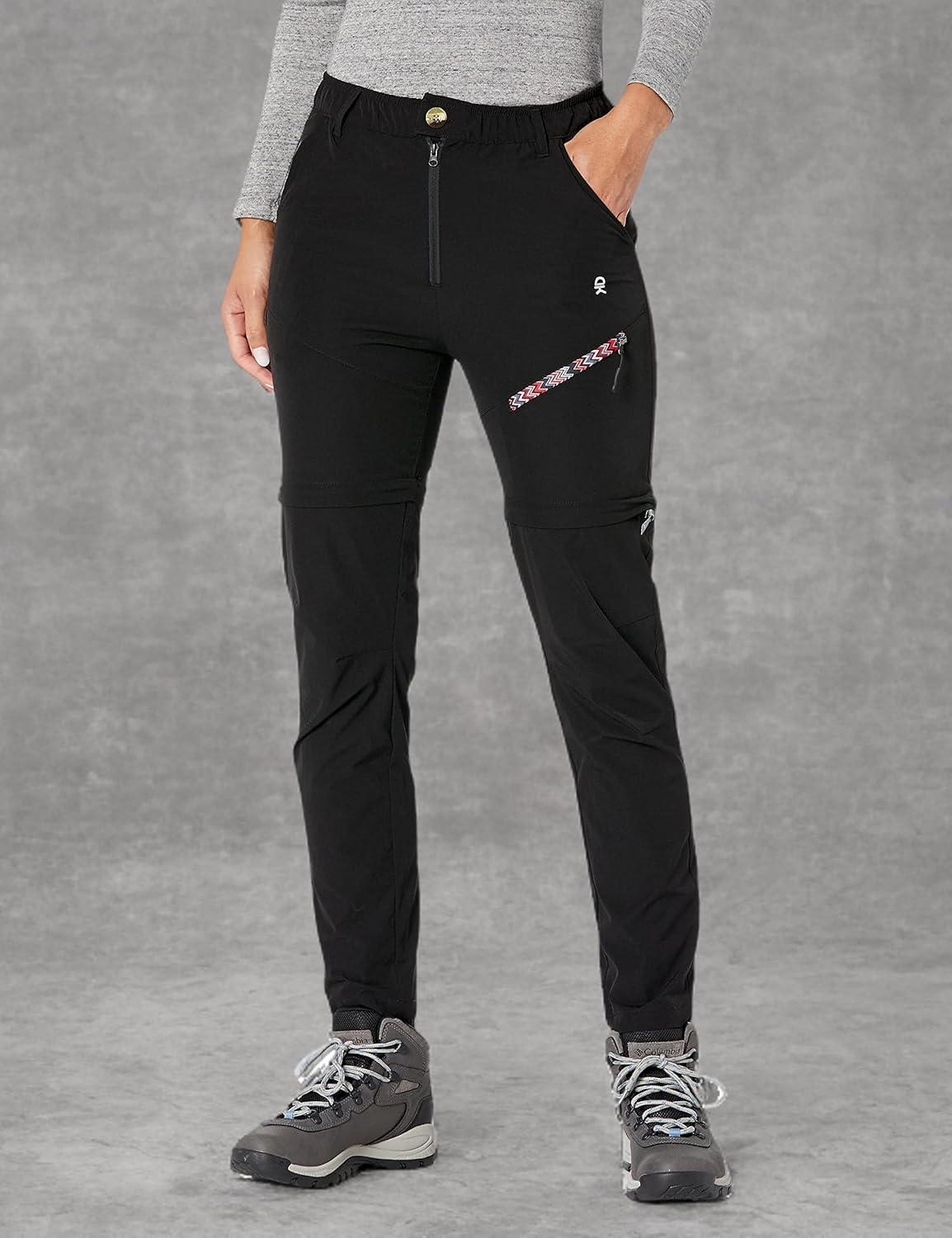 imageLittle Donkey Andy Womens Hiking Pants Lightweight Convertible ZipOff Pants Quick Dry UPF 50Pants Black