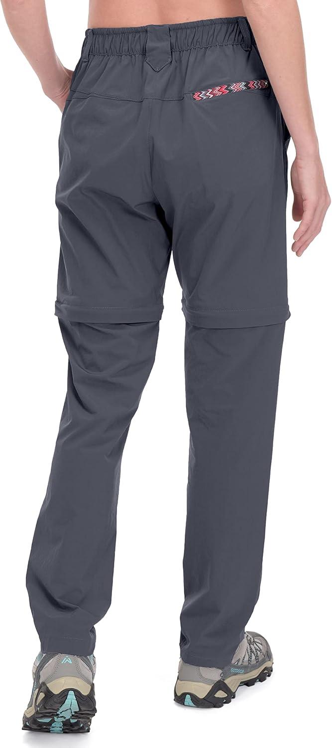 imageLittle Donkey Andy Womens Hiking Pants Lightweight Convertible ZipOff Pants Quick Dry UPF 50Pants Dark Grey