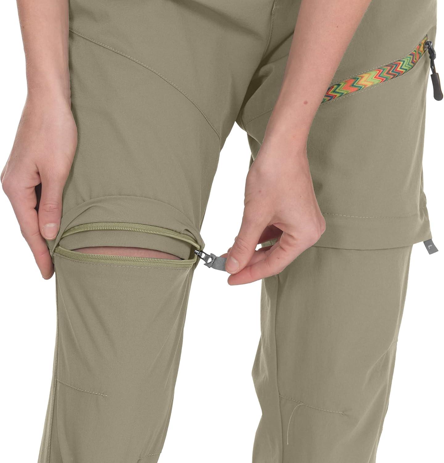 imageLittle Donkey Andy Womens Hiking Pants Lightweight Convertible ZipOff Pants Quick Dry UPF 50Pants Dark Khaki