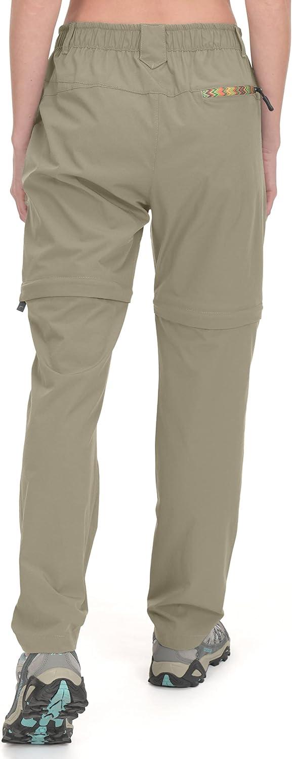 imageLittle Donkey Andy Womens Hiking Pants Lightweight Convertible ZipOff Pants Quick Dry UPF 50Pants Dark Khaki