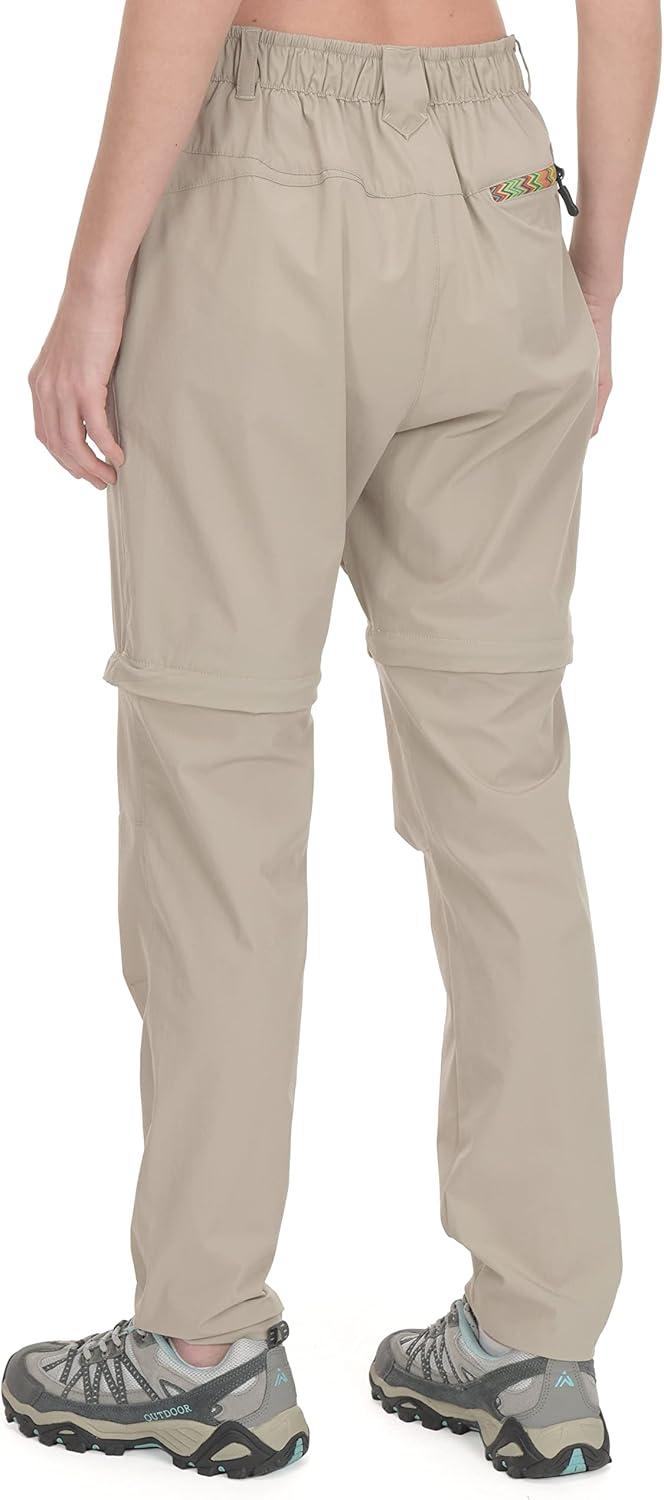 imageLittle Donkey Andy Womens Hiking Pants Lightweight Convertible ZipOff Pants Quick Dry UPF 50Pants Khaki