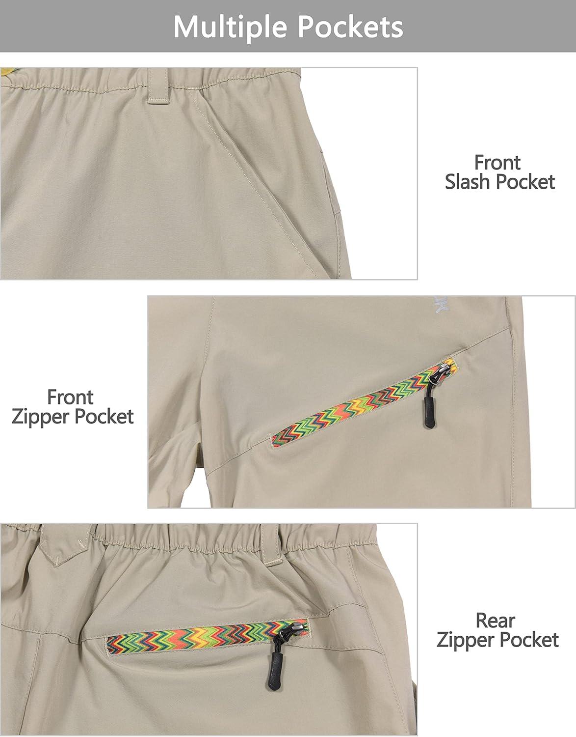 imageLittle Donkey Andy Womens Hiking Pants Lightweight Convertible ZipOff Pants Quick Dry UPF 50Pants Khaki