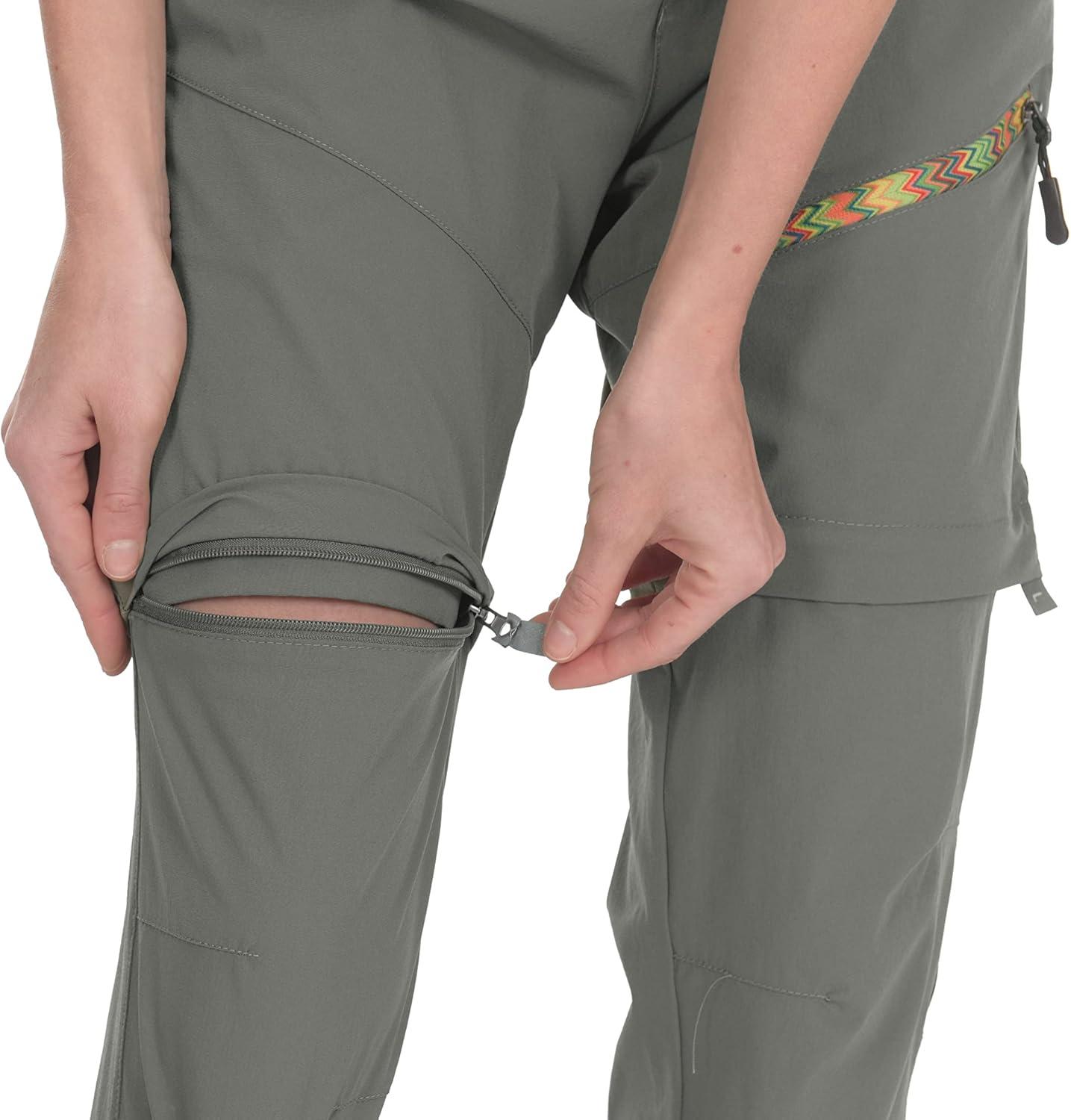 imageLittle Donkey Andy Womens Hiking Pants Lightweight Convertible ZipOff Pants Quick Dry UPF 50Pants Silver Sage