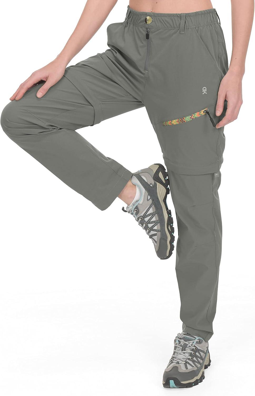 imageLittle Donkey Andy Womens Hiking Pants Lightweight Convertible ZipOff Pants Quick Dry UPF 50Pants Silver Sage