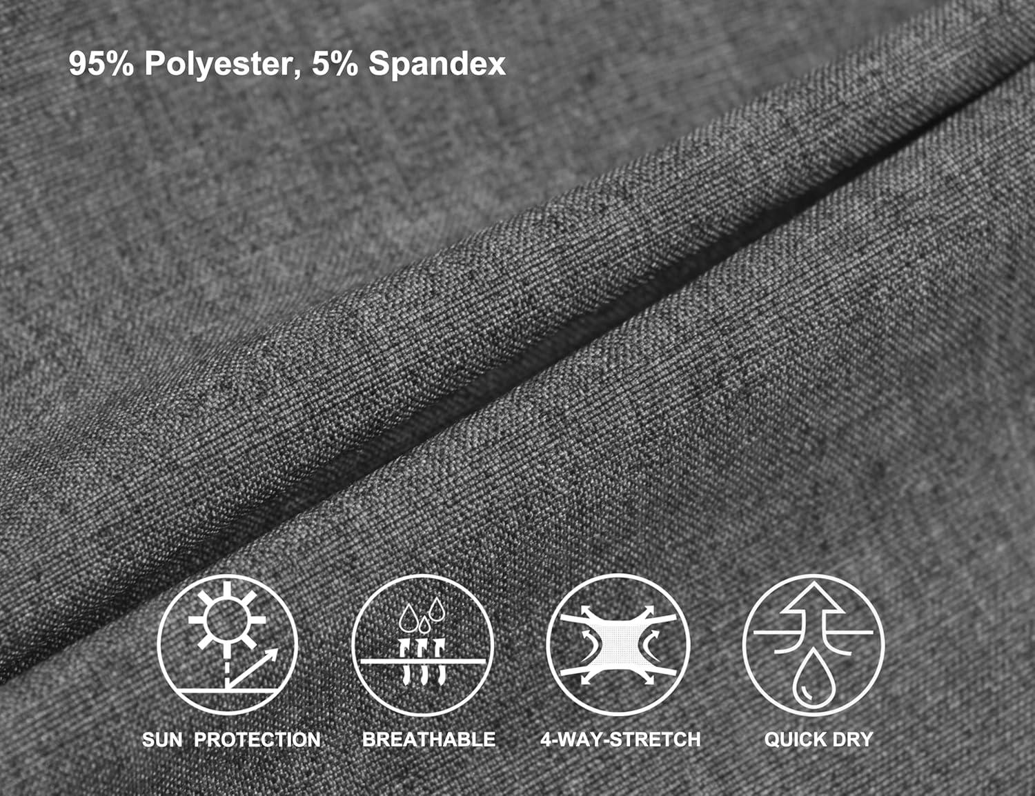 imageLittle Donkey Andy Womens Hiking Shorts 105 Inch Inseam Lightweight Quick Dry Running Golf Shorts with Zipper PocketsGray Heather