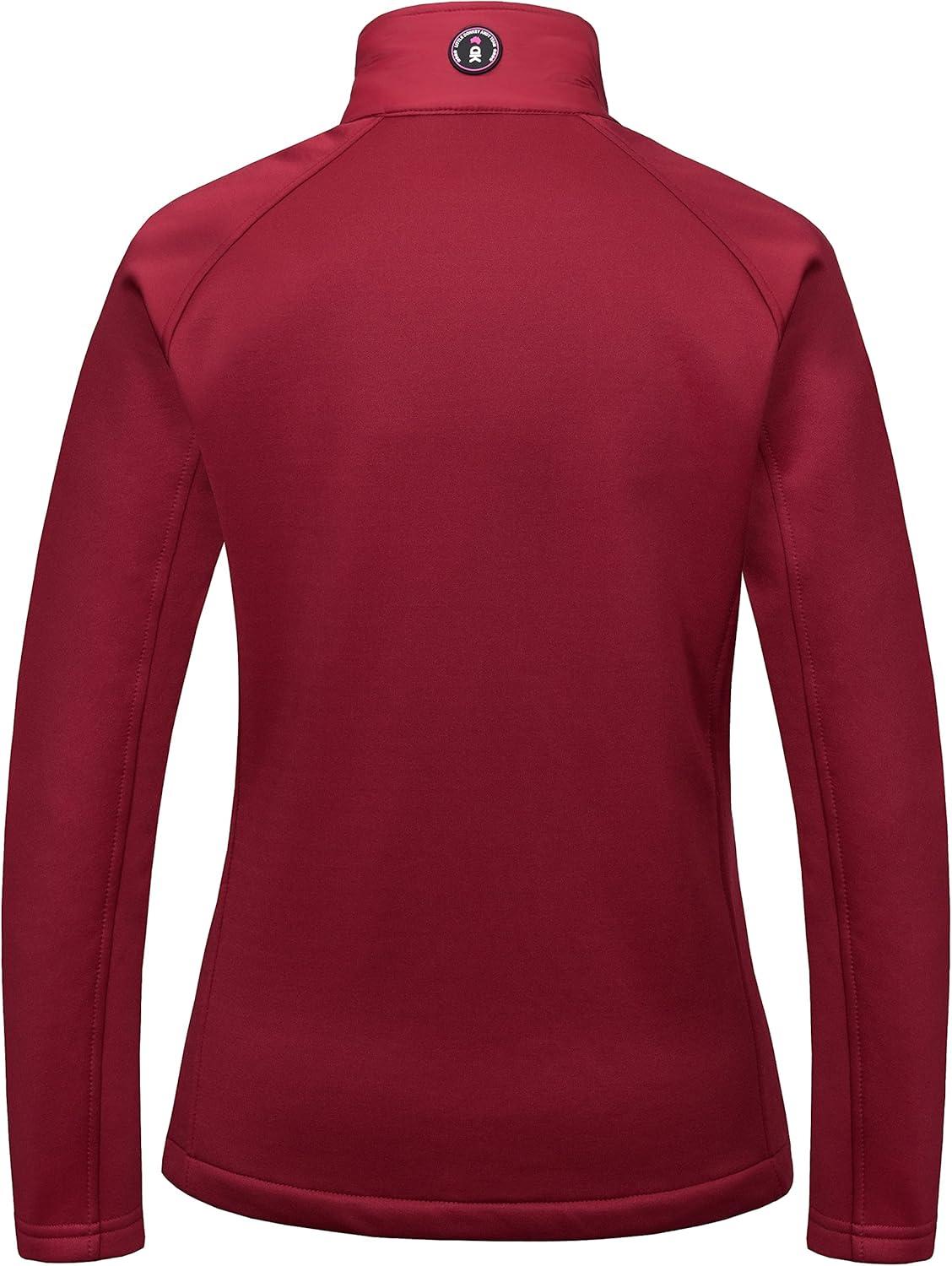 imageLittle Donkey Andy Womens Insulated Hiking Jacket Thermal Running Hybrid Jacket Lightweight Breathable and WarmUpgrade Dark Red