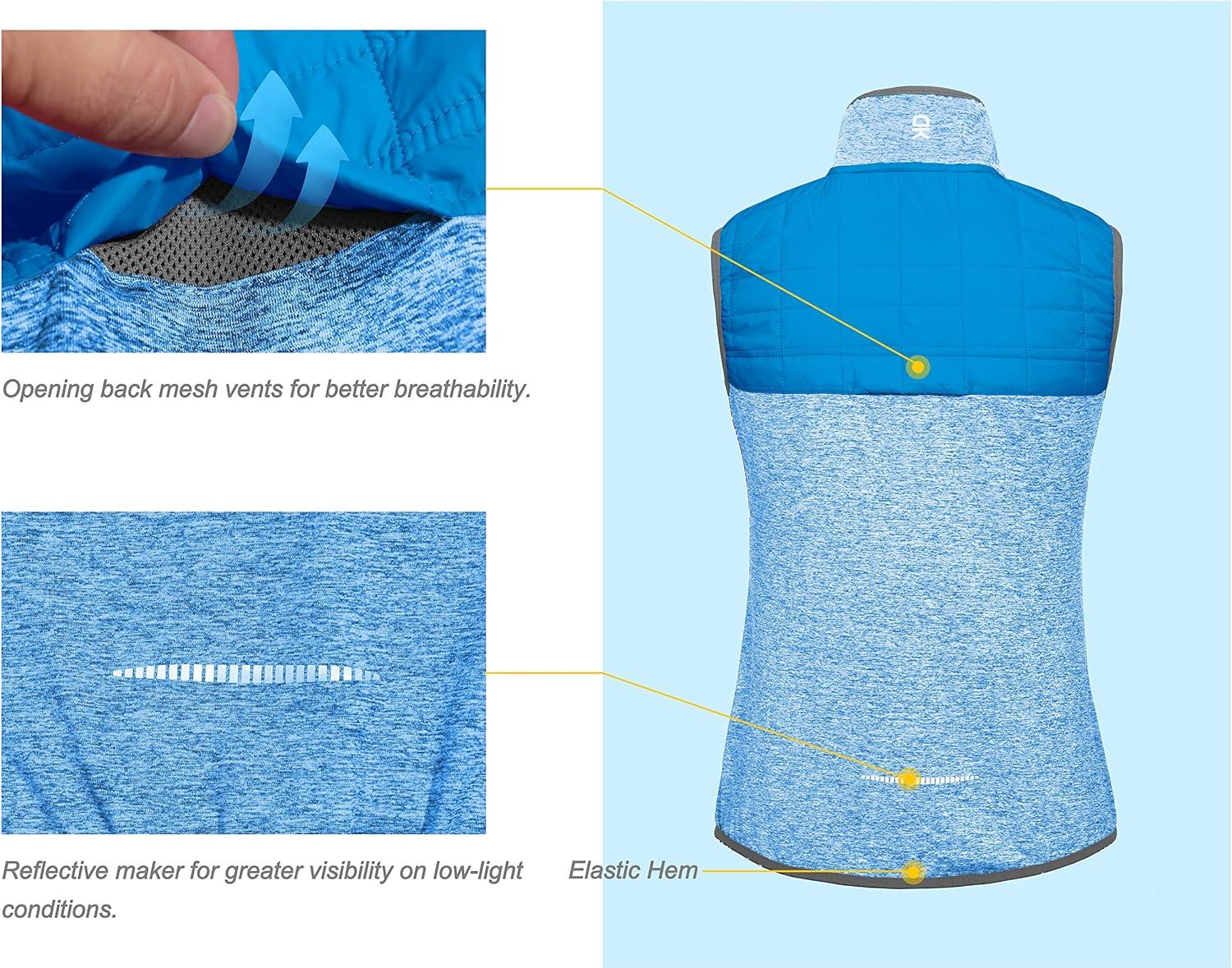 imageLittle Donkey Andy Womens Lightweight Golf Vest Warm Outdoor Sleeveless Jacket for Hiking Travel Running Casual5 Vivid Blue