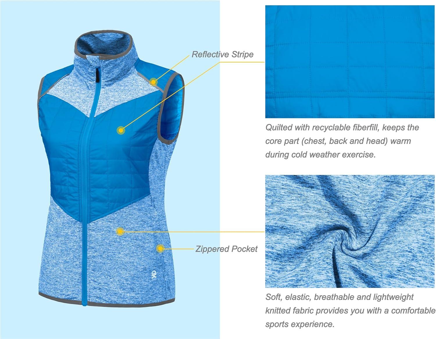 imageLittle Donkey Andy Womens Lightweight Golf Vest Warm Outdoor Sleeveless Jacket for Hiking Travel Running Casual5 Vivid Blue