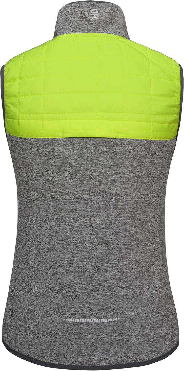 imageLittle Donkey Andy Womens Lightweight Golf Vest Warm Outdoor Sleeveless Jacket for Hiking Travel Running Casual6 GrayFluorescent Yellow