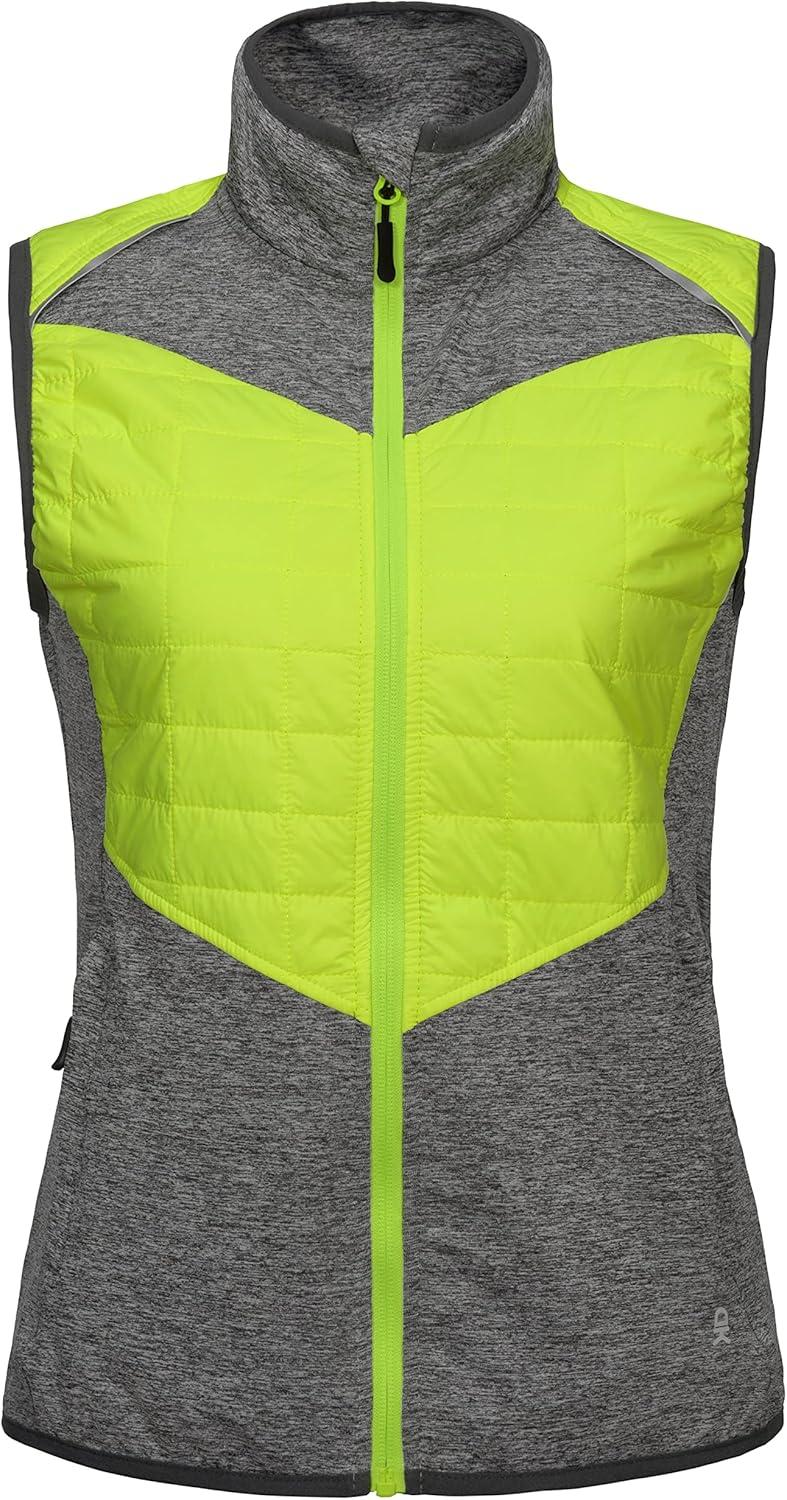 imageLittle Donkey Andy Womens Lightweight Golf Vest Warm Outdoor Sleeveless Jacket for Hiking Travel Running Casual6 GrayFluorescent Yellow