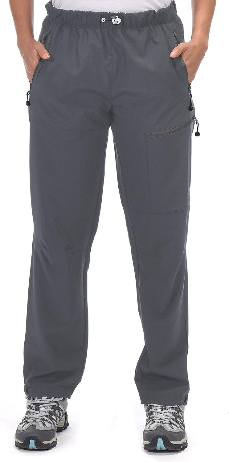 imageLittle Donkey Andy Womens Lightweight Quick Dry Cargo Hiking Pants UPF 50 Stretch Travel Casual TrousersA02 Gray