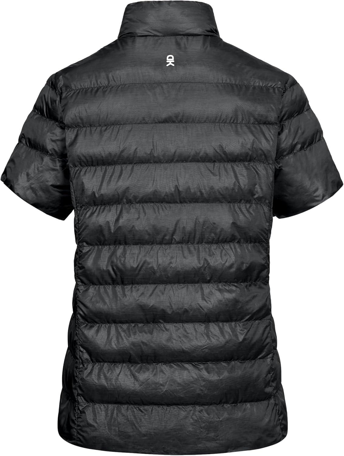 imageLittle Donkey Andy Womens Lightweight Short Sleeve Jacket Warm Windproof Puffer Vest for Travel Hiking Running