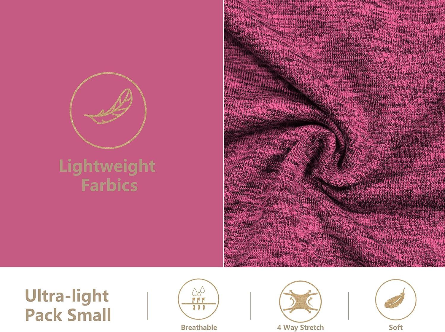 imageLittle Donkey Andy Womens Lightweight Thermal Running Jacket Hybrid Quilted Full Zip Golf Jacket with Hood4 Rose