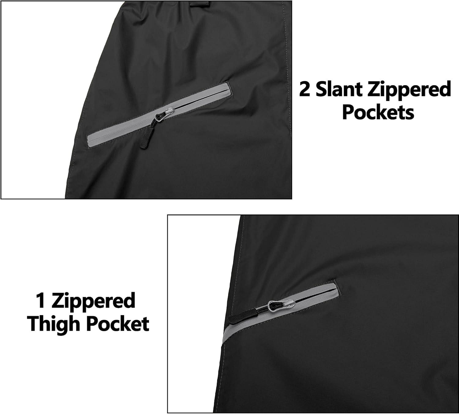 imageLittle Donkey Andy Womens Lightweight Waterproof Rain Pants Breathable Hiking Pants for Outdoor FishingA01 Black