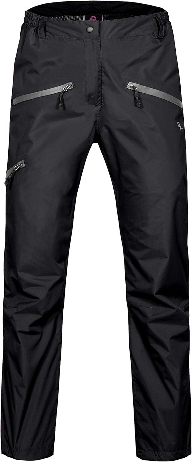 imageLittle Donkey Andy Womens Lightweight Waterproof Rain Pants Breathable Hiking Pants for Outdoor FishingA01 Black