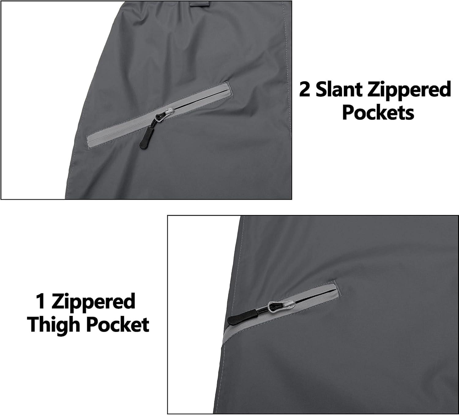 imageLittle Donkey Andy Womens Lightweight Waterproof Rain Pants Breathable Hiking Pants for Outdoor FishingA02 Gray