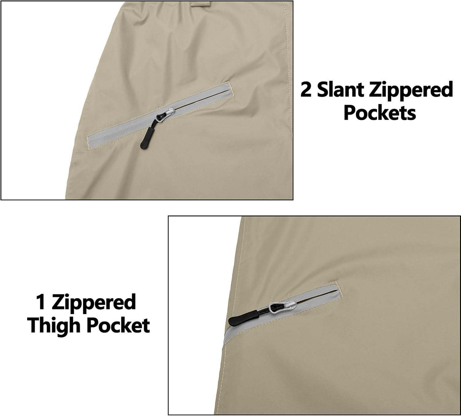 imageLittle Donkey Andy Womens Lightweight Waterproof Rain Pants Breathable Hiking Pants for Outdoor FishingA04 Rock Gray