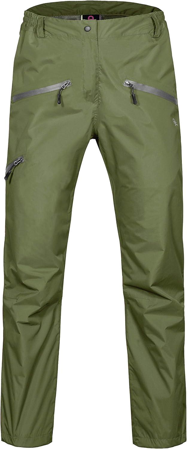 imageLittle Donkey Andy Womens Lightweight Waterproof Rain Pants Breathable Hiking Pants for Outdoor FishingA05 Olive