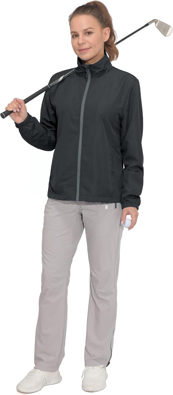 imageLittle Donkey Andy Womens Lightweight Windbreaker Jacket Breathable Windproof Jacket Hiking Running Golf UPF50B6charcoal Ash