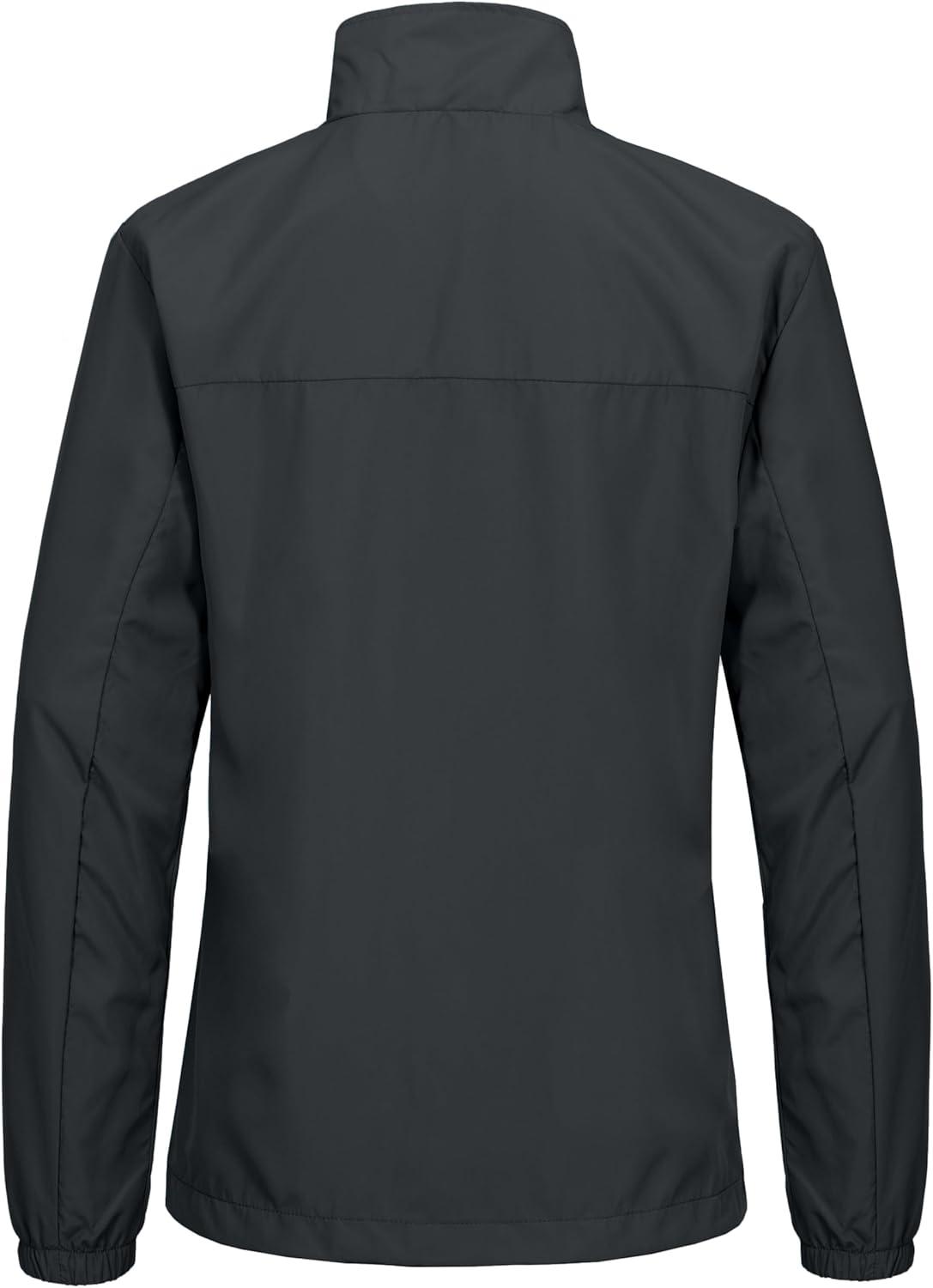 imageLittle Donkey Andy Womens Lightweight Windbreaker Jacket Breathable Windproof Jacket Hiking Running Golf UPF50B6charcoal Ash