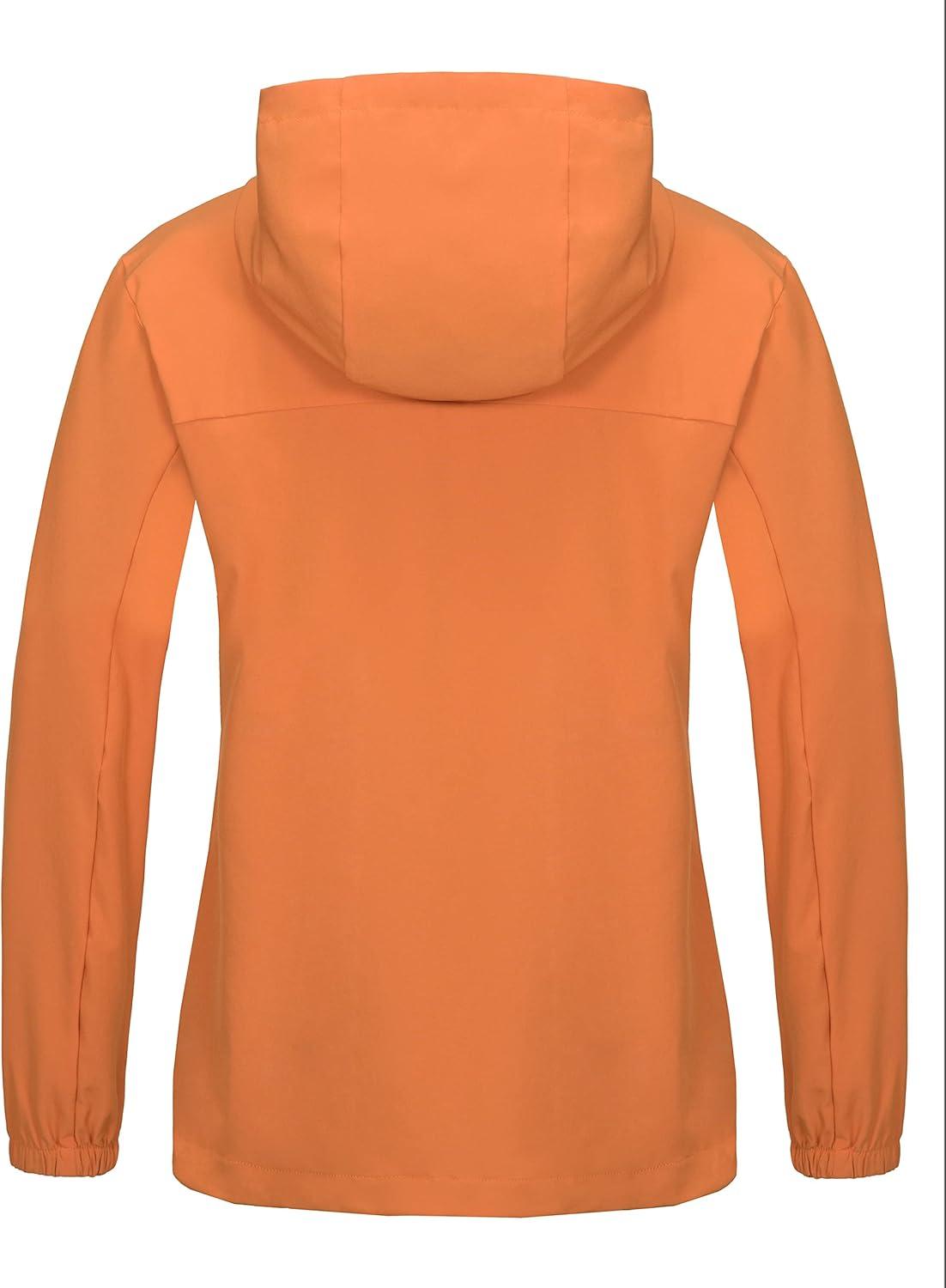 imageLittle Donkey Andy Womens Lightweight Windbreaker Jacket Breathable Windproof Jacket Hiking Running Golf UPF50Orange