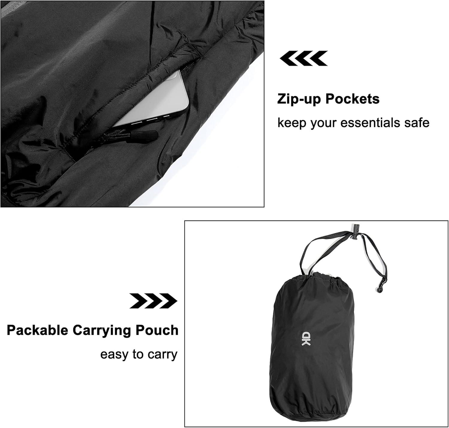 imageLittle Donkey Andy Womens Packable Lightweight Running Jacket Water Resistant Hooded Windbreaker for Hiking Cycling CampingB Insulation Black