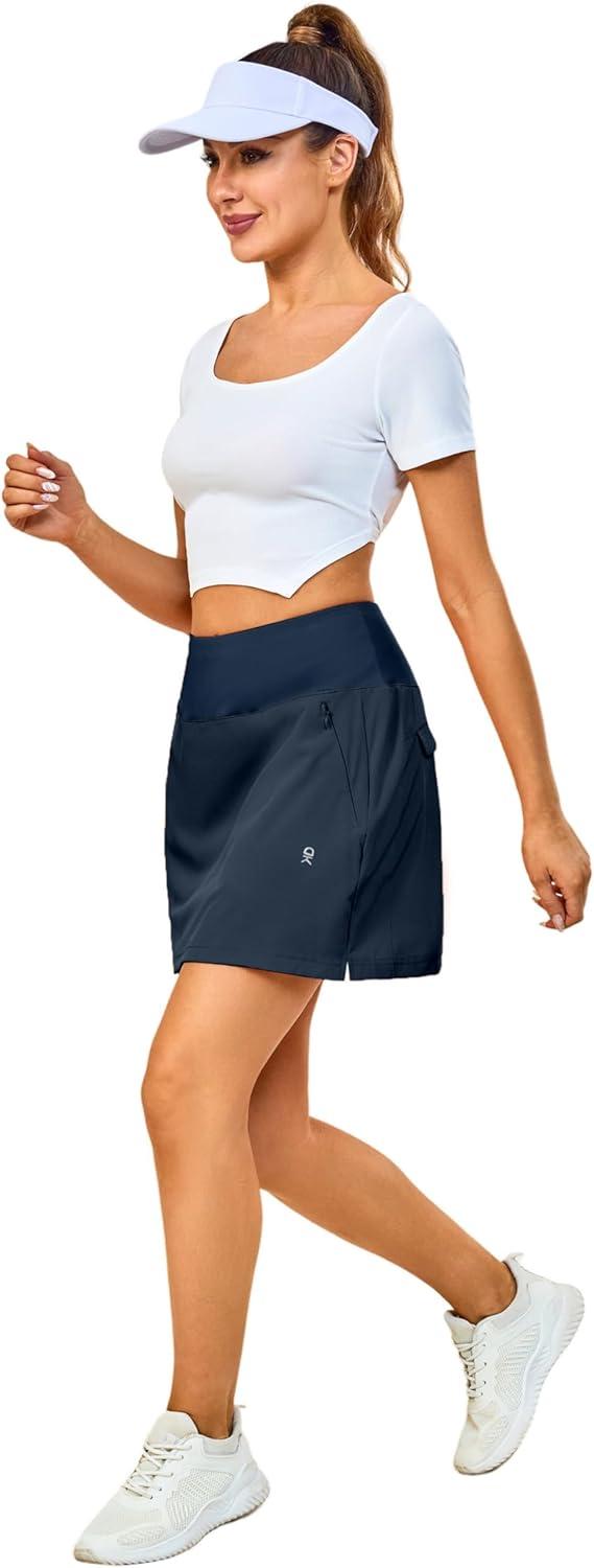 imageLittle Donkey Andy Womens Pleated Tennis Skirts Athletic Golf Skorts High Waisted Casual Workout Sports Running SkirtsBnavy Blue
