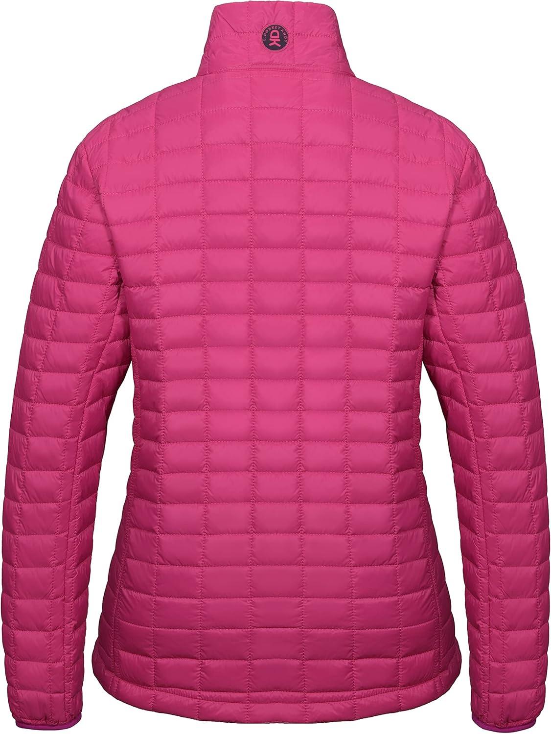 imageLittle Donkey Andy Womens Puffer Jacket Lightweight Warm Hiking Jacket with PostConsumer Synthetic InsulationUpgrade Rose