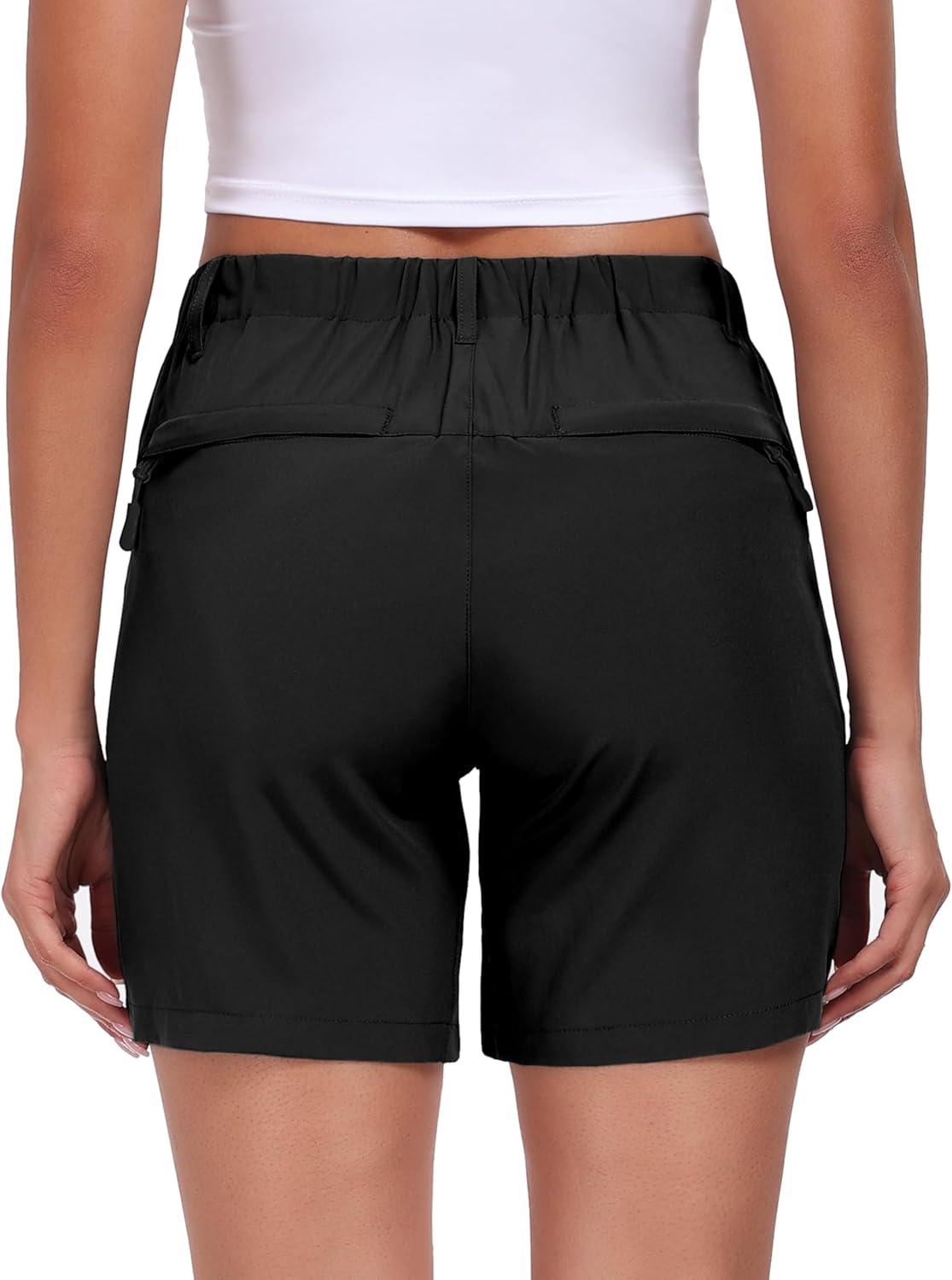 imageLittle Donkey Andy Womens Quick Dry Lightweight Stretch Shorts Outdoor Short Active Hiking GolfC Black
