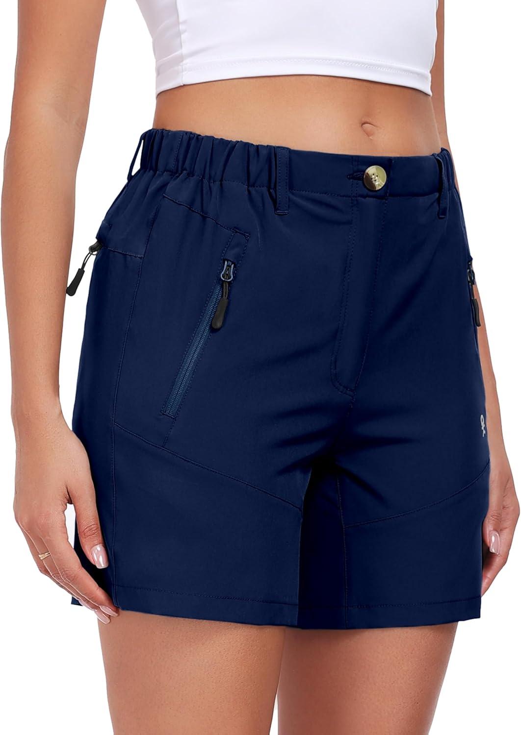 imageLittle Donkey Andy Womens Quick Dry Lightweight Stretch Shorts Outdoor Short Active Hiking GolfC Navy Blue