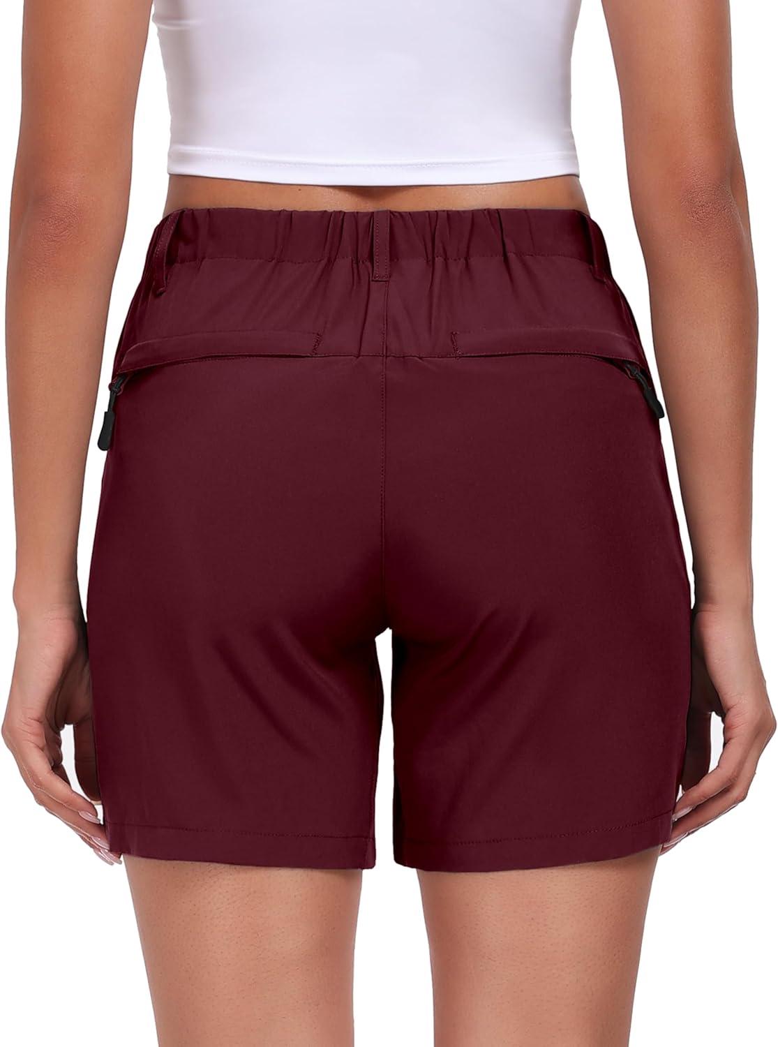 imageLittle Donkey Andy Womens Quick Dry Lightweight Stretch Shorts Outdoor Short Active Hiking GolfC Red