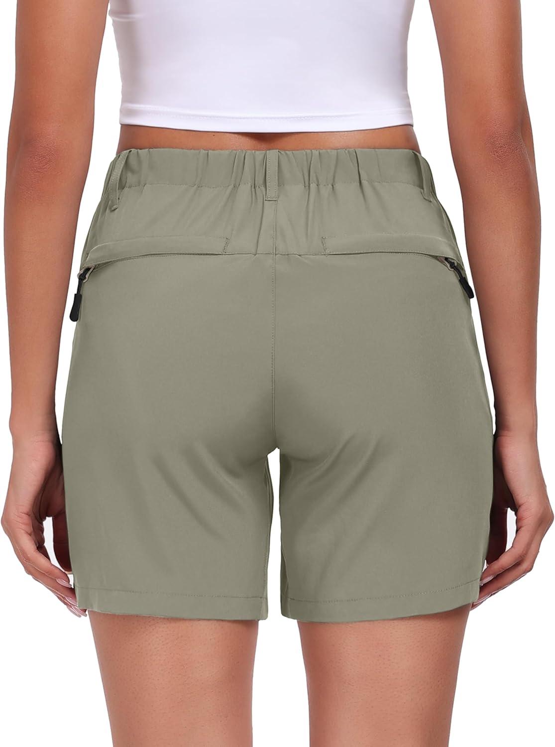 imageLittle Donkey Andy Womens Quick Dry Lightweight Stretch Shorts Outdoor Short Active Hiking GolfC Silver Sage
