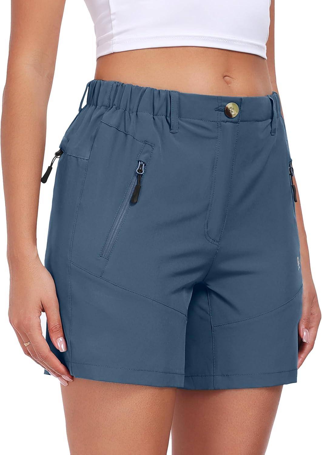 imageLittle Donkey Andy Womens Quick Dry Lightweight Stretch Shorts Outdoor Short Active Hiking GolfC Slate
