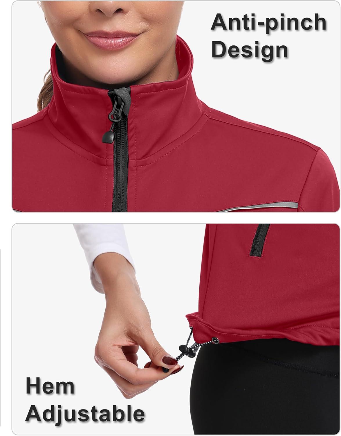 imageLittle Donkey Andy Womens Short Sleeve Jacket Windproof Lightweight Vest for Golf Hiking RunningRed