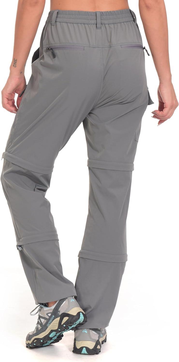 imageLittle Donkey Andy Womens Stretch Convertible Pants Zip Off Quick Dry Hiking PantsGray