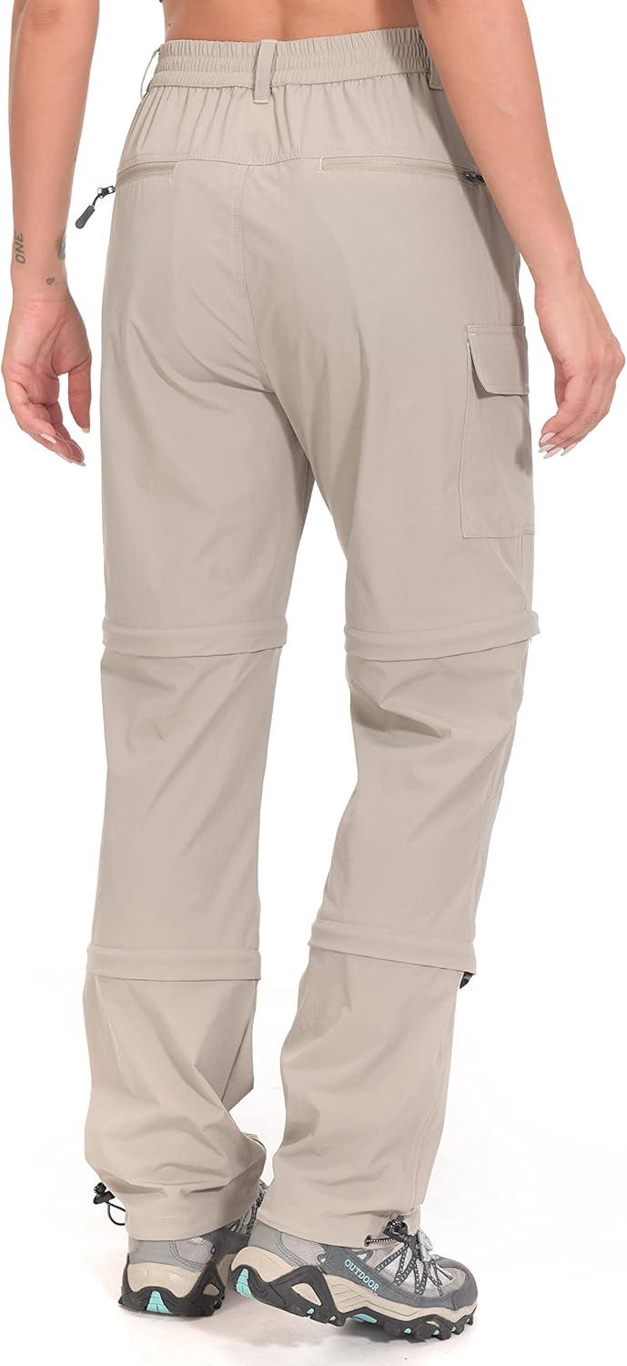 imageLittle Donkey Andy Womens Stretch Convertible Pants Zip Off Quick Dry Hiking PantsKhaki