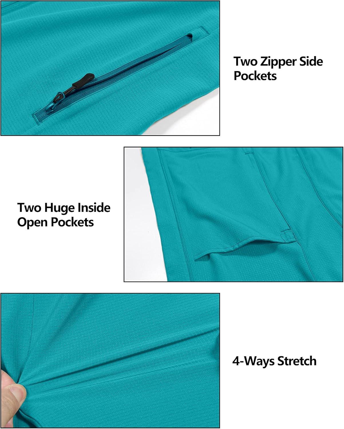 imageLittle Donkey Andy Womens Sun Protection Hoodie Jackets Long Sleeve UPF50 Shirts Hiking Travel Camp Air Holes Full ZipBlue