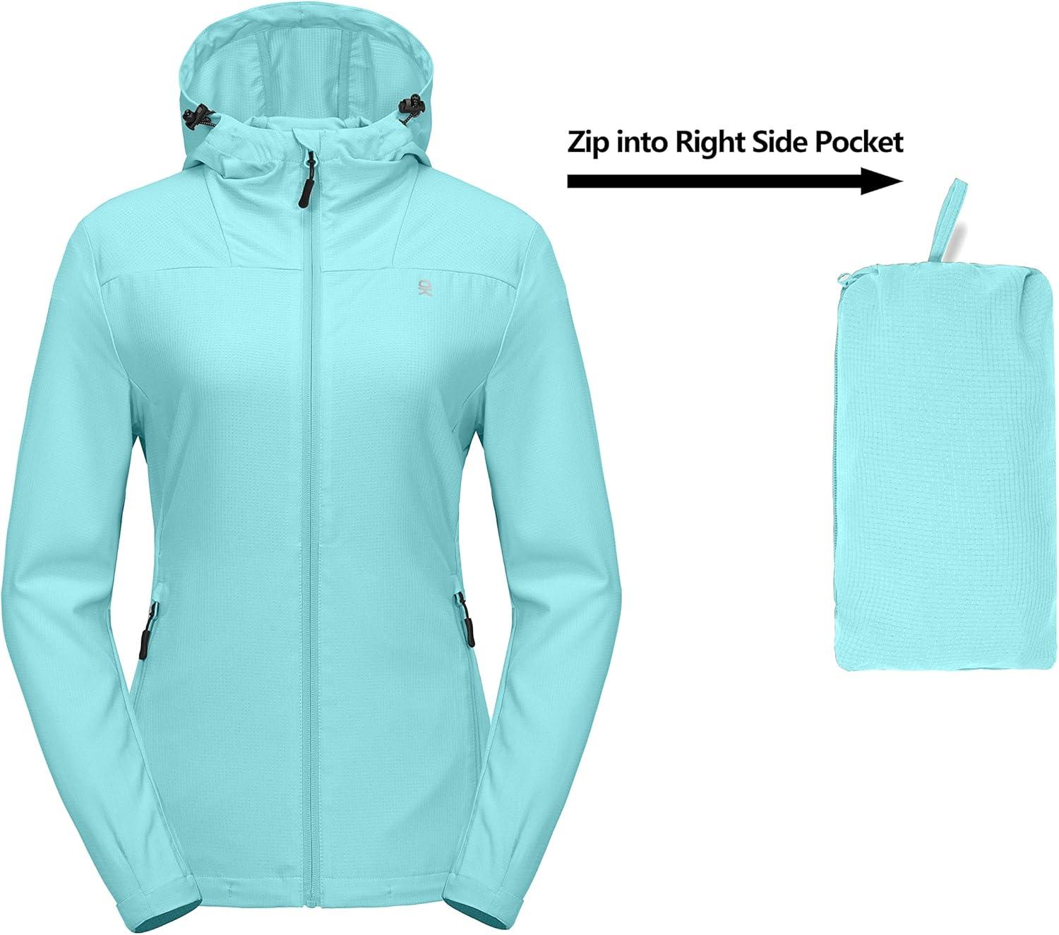 imageLittle Donkey Andy Womens Sun Protection Hoodie Jackets Long Sleeve UPF50 Shirts Hiking Travel Camp Air Holes Full ZipIsland Paradise